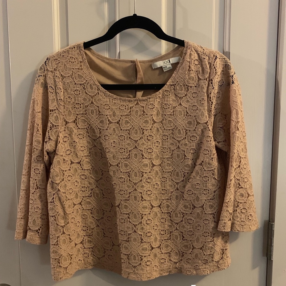 Forever XXI cream lace top